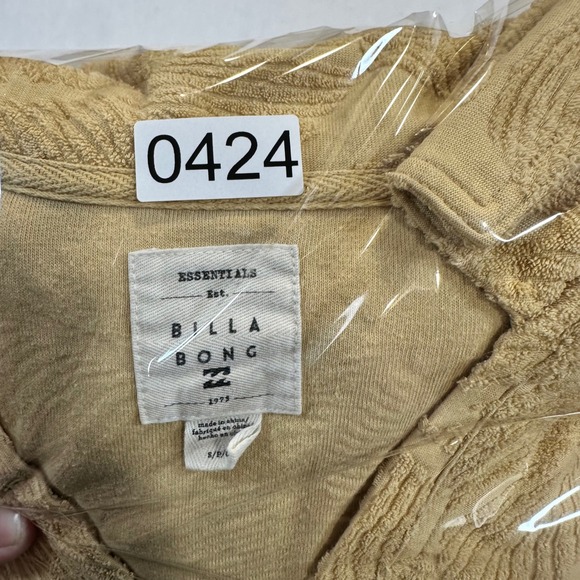 Billabong Essentials Womens Yellow Leaf Jacquard Terry Lounge Set Small - Picture 16 of 16